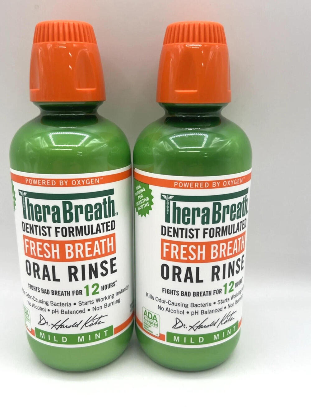 ** TheraBreath Fresh Breath Mouthwash, Mild Mint Flavor, 16 Fl Oz (2 pack)